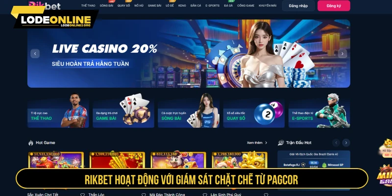 RIKBET hoạt động với giám sát chặt chẽ từ PAGCOR